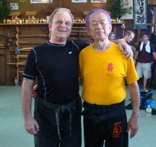 Doshi Richard Van Donk with Grandmaster Masaaki Hatsumi